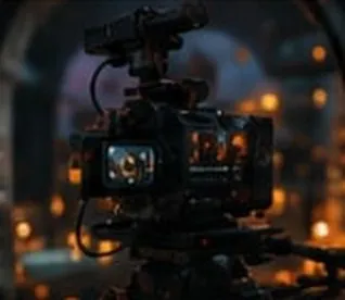 Caméra cinéma sur un plateau
