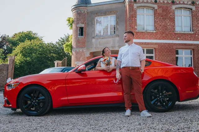 Photo de mariage Stu’Dee : voiture des mariés